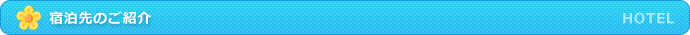 宿泊先のご紹介